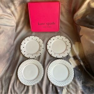 Kate Spade Lenox Larabee Road Platinum Tidbit Plates (set of 4)